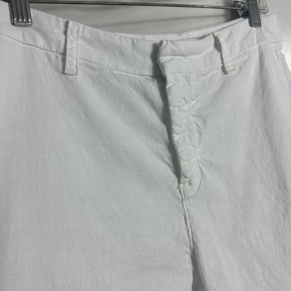 Frank & Eileen Kinsale The Trouser Italian Performance Linen White Size 6 - Picture 6 of 13